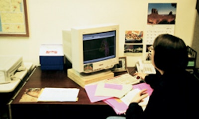 A laser-cut inlay begins with an initial computer-generated design.