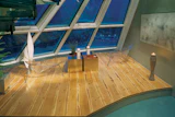 Olive wood combines with the wood from a berry yew tree for a winning floor with no duplicate details. 'The owners are ecstatic, and all Muscovite VIPs are delighted with the floor,'' Davydov says.