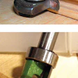Custom floors require specialized router bits, such as (top) the grooving bit and (bottom) a bit for dropping in inlays.