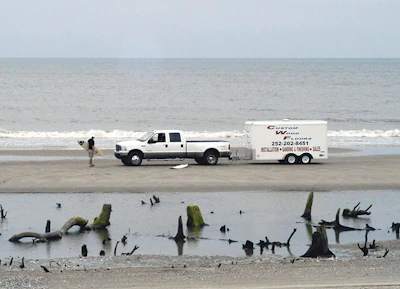 Surf's up at Custom Wood Floors in North Carolina's scenic Outer Banks.