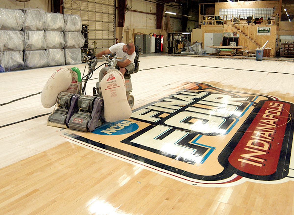 Doing Recoat Work to Break Into the Sports Flooring Market Wood