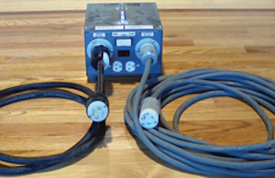 If you're connecting your big machine (3-wire) to a 4-wire outlet, the easiest way is to use a power booster with a 4-wire connection.