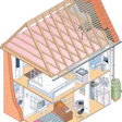 Illustration of a house cut-out