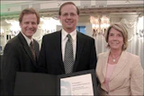 photo of John Ackiewicz receiving Climate Registry Award
