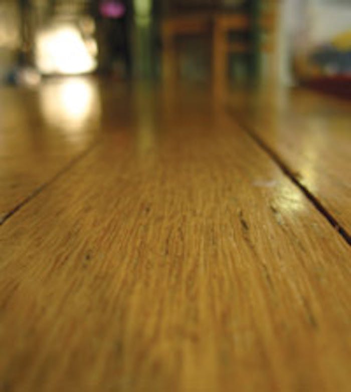 photo of gaps in wood flooring