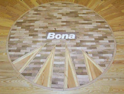 photo of medallion design wood floor by Bona