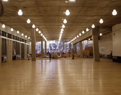 Installers from Seattle's Rubenstein's began at one end of the building and straight-laid the entire floor.