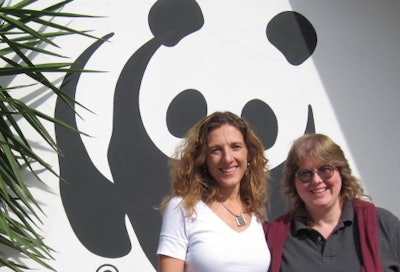 Amy Smith and I with the WWF Panda at the GFTN office in Santa Cruz, Bolivia.