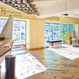 The Possible-opolis exhibit at the Madison Children's Museum was made from recycled and re-purposed materials, including reclaimed gym flooring. (Photo credit: Zane Williams)