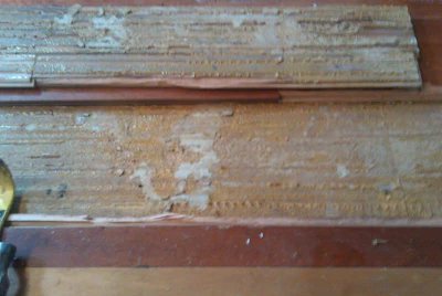 cherry wood floor glued to particleboard
