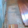 cherry wood floor glued to pressboard