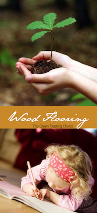 Cover of National Wood Flooring Association (NWFA)brochure that describes environmental qualities of wood flooring