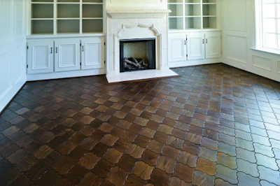 prefinished wood flooring in home with french and moorish influences