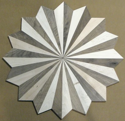 Medallion created by students at an NWFA flooring school held in St. Louis
