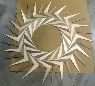 Medallion created by students at an NWFA flooring school held in St. Louis
