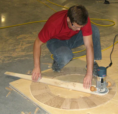 NWFA school for creating wood flooring jigs and medallions
