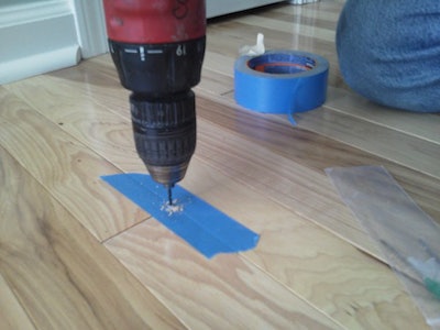 Injecting Glue Wood Floor Repair 3 1