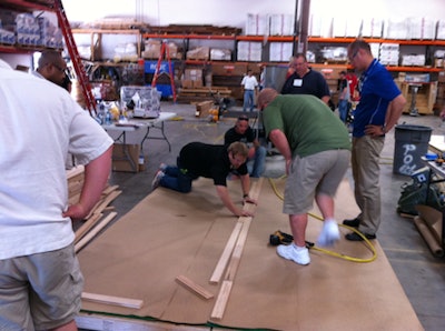 instructors at the NWFA teach contractors how to install wood flooring