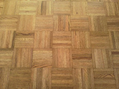 Fingerblock Wood Floor Stained