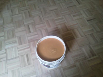 Trowel Filler On Fingerblock Parquet Wood Floor