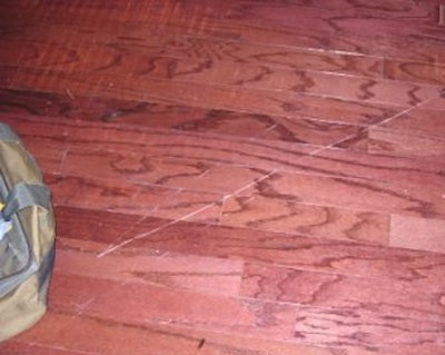 Scratched Brazilian Cherry Wood Floor