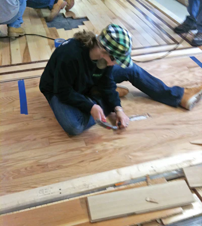 Wood Floor Board Replacement At Nwfa School