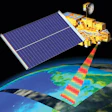 rendering of satellite taking image of part of South America