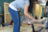 NWFA installation sand and finish school in New York City