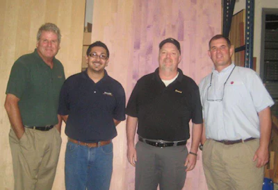 Bona team of Rob Johnson, Martin Ceballos, Dave Darsh and the Founder of the Philadelphia Floor Store, Mike Glavin