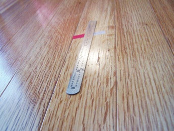 checks visible on face of prefinished floor