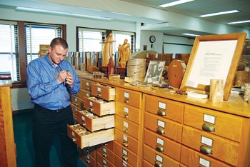 Botanist Alex Wiedenhoeft has over 100,000 wood samples ...