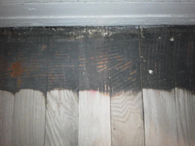 Old Wood Floor With Glue