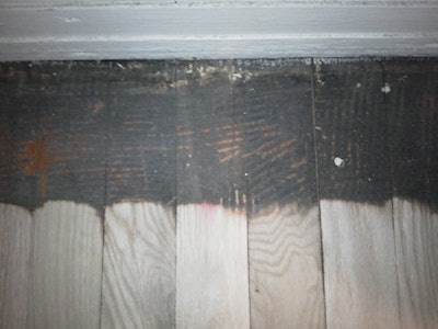 Old Wood Floor With Glue