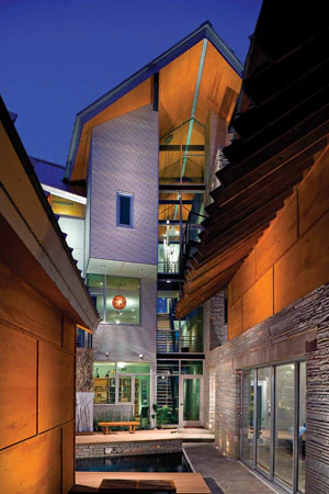 photo of locally mined stone on home