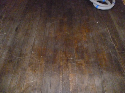 Nasty Wood Floor Resand Before