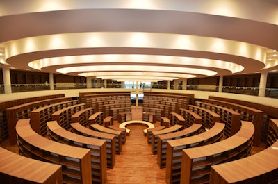 Zayed University library in Abu Dhabi in the United Arab Emirates