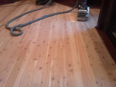 Resanded yellow pine floor