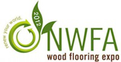 logo for the National Wood Flooring Association (NWFA) wood flooring expo in Orlando at the Gaylord Palms