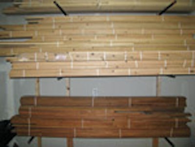 Photo of easy way to store wood flooring