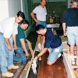 Wayne Lee teaching at the September 1997 NOFMA NWFA Wood Flooring Installation School.jpg
