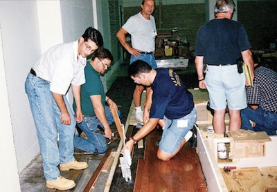 Wayne Lee Teaching At The September 1997 Nofma Nwfa Wood Flooring Installation School