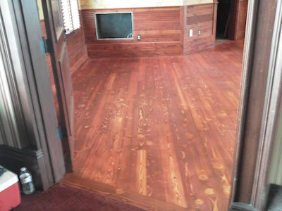 Yellow Pine Floor After Stain