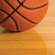 photo of basketball on a court floor