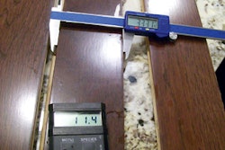 Photo of tools used for wood flooring measurements