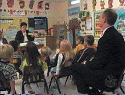Matt Walsh observes a class listening to Truax.