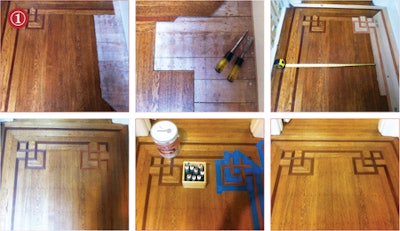 Photo of decorative corner repair steps