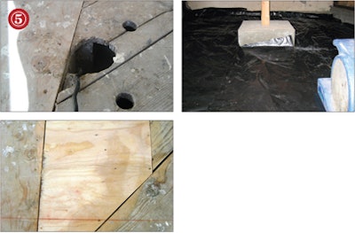 Photo of old subfloor prep for new flooring installation steps