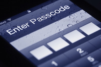 Locked smartphone