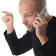 Photo of a mad guy on phone