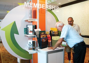 photo of Joe Boone updating his NWFA membership